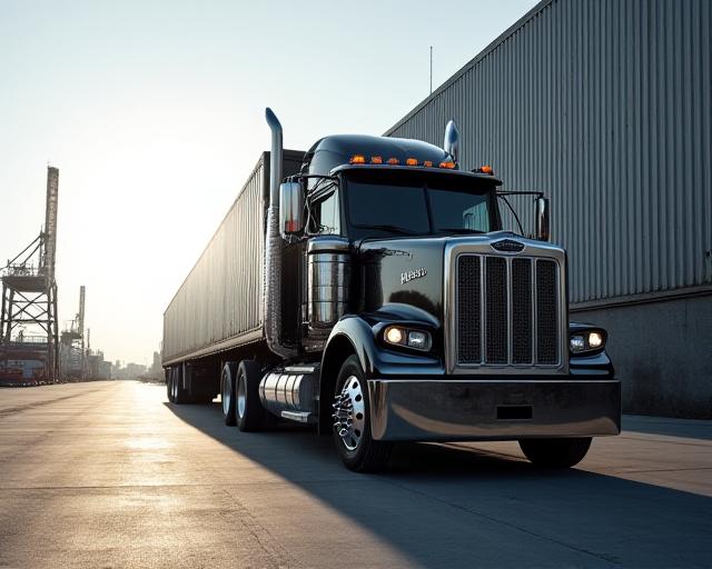 Heavy duty freight truck at a Youngwood PA terminal